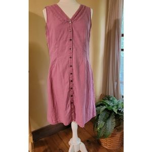 J. Jill Button Down Linen Dress